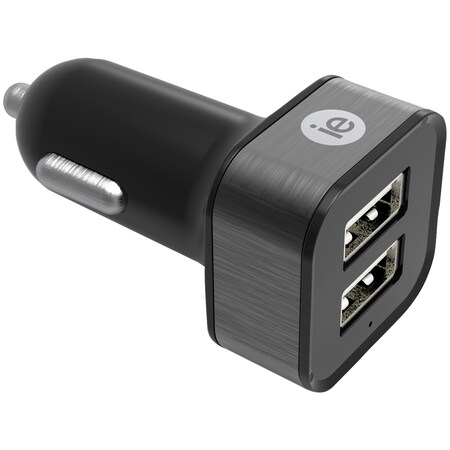 Iessentials Dual USB 2.4A Car Charger (Black) IEN-PC22A-BK